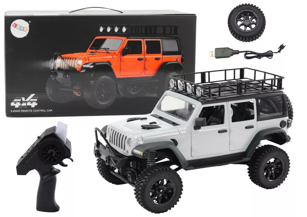 Nuotoliniu būdu valdomas RC visureigis 4×4 Pilkas