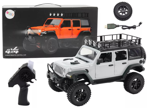 Nuotoliniu būdu valdomas RC visureigis 4×4 Pilkas