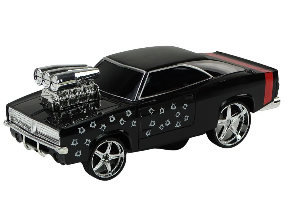 Drift automobilis valdomas pultu juodas