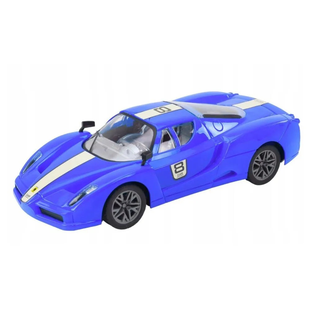 Sportinis automobilis valdomas pultu mėlynas