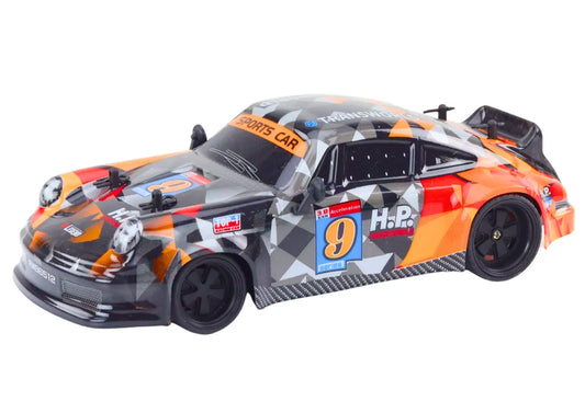 Drift automobilis guminiais ratais oranžinis