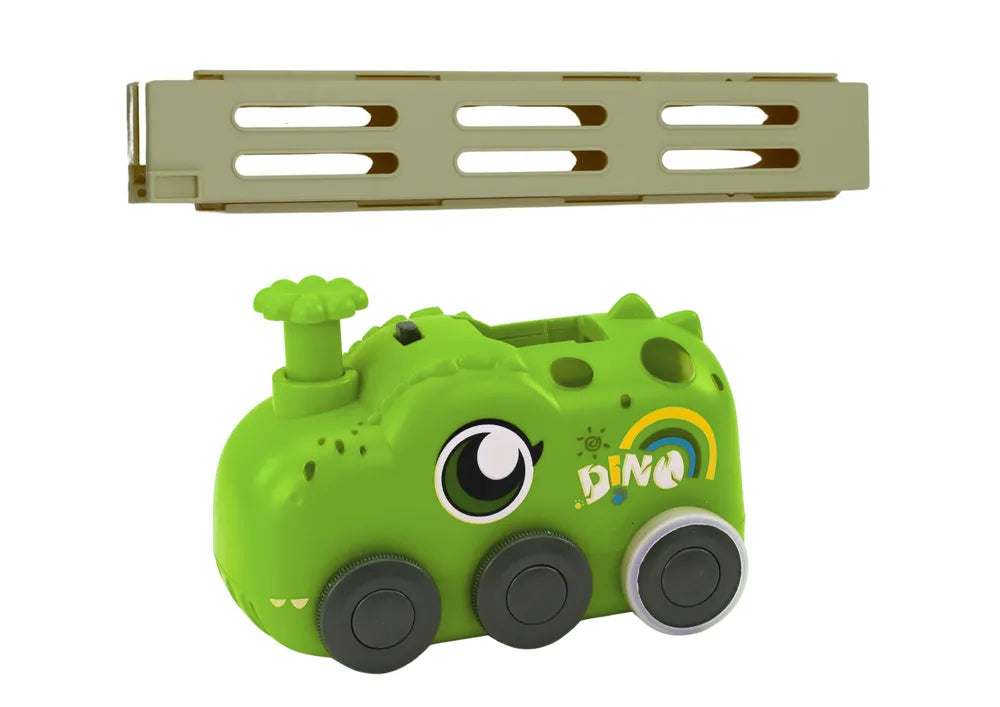 Dinozauras su domino kaladėlėmis žalias
