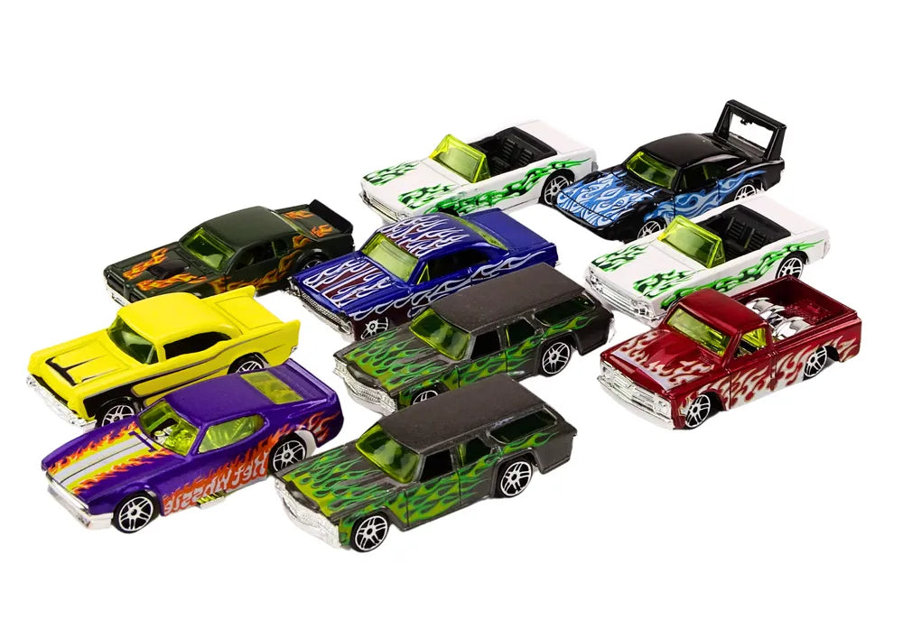 Metaliniai sportiniai automobiliai 1:64 10 vnt
