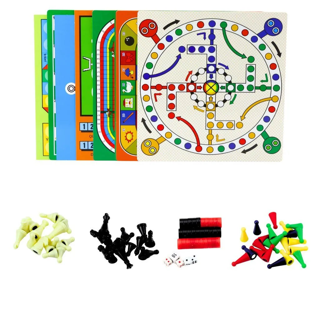 18in1 magnetinių žaidimų rinkinys