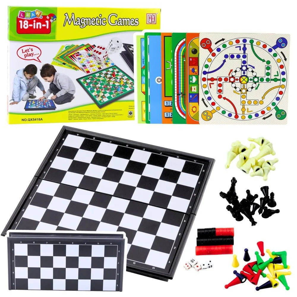 18in1 magnetinių žaidimų rinkinys