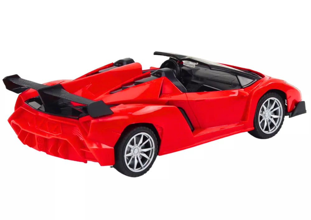 Sportinis nuotoliniu būdu valdomas automobilis RC 1:18 – raudonas