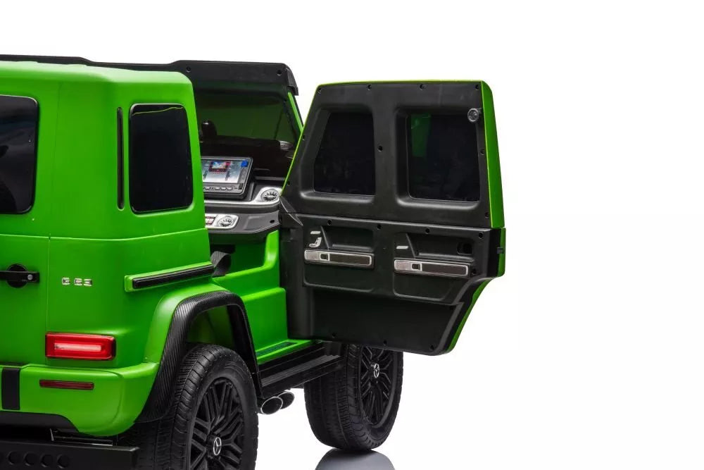Akumuliatorinis automobilis vaikams Mercedes G63 XXL, žalios spalvos, 24 V
