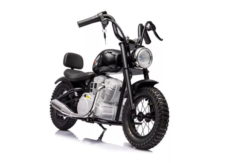 Akumuliatorinis motociklas A9902 36V juodos spalvos