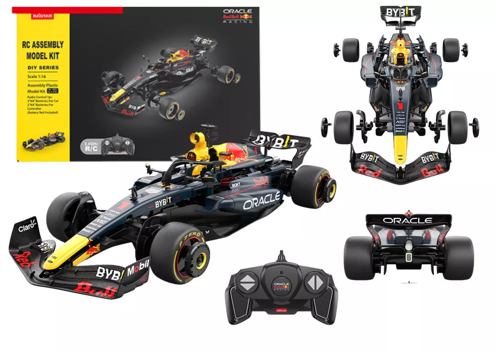 Rastar 1:16 RC bolidas iš konstravimo kaladėlių – Red Bull F1, tamsiai mėlynas
