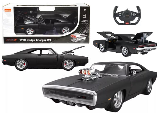 Dodge Charger R/T RC 1:16 juodas sportinis automobilis