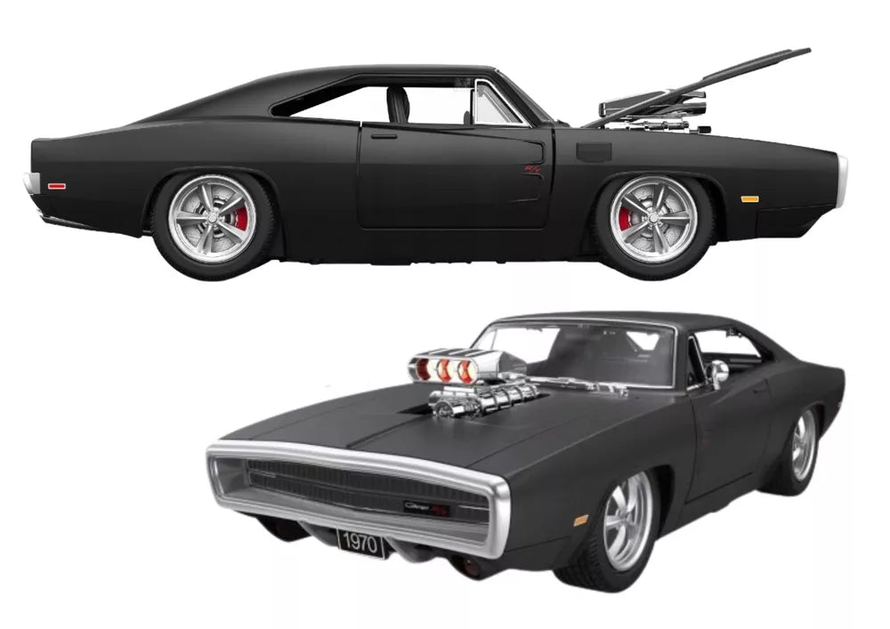 Dodge Charger R/T RC 1:16 juodas sportinis automobilis