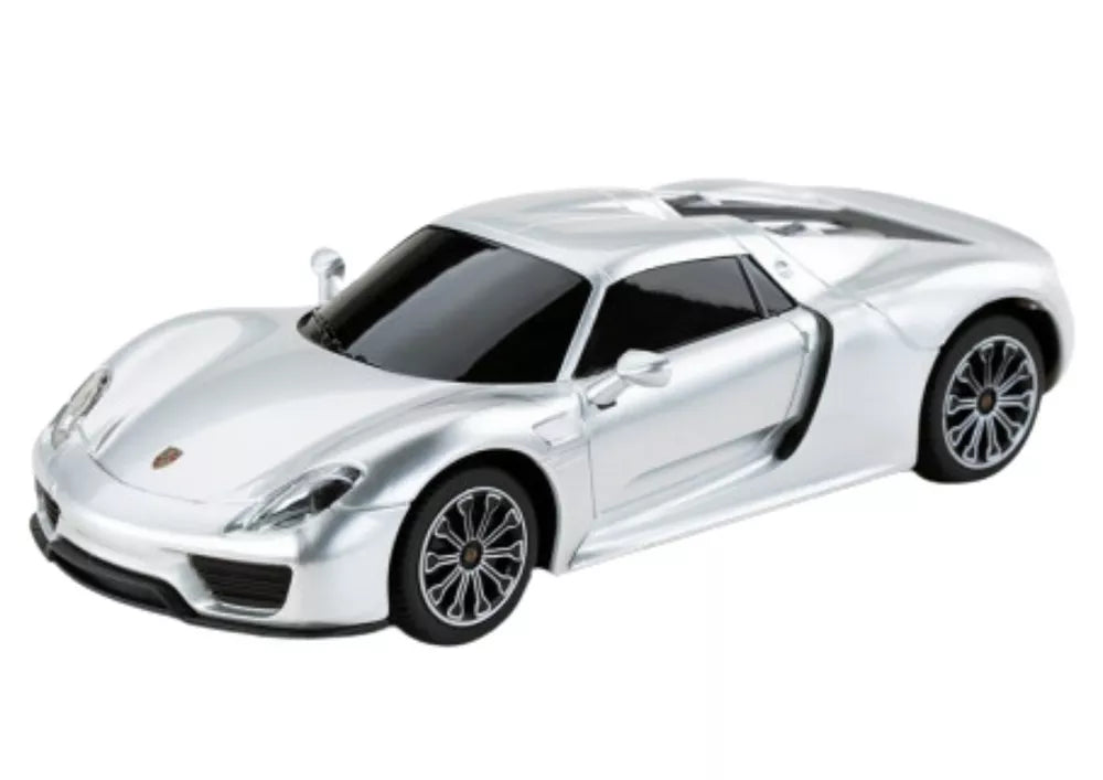 Porsche 918 Spyder RC 1:24 sidabrinis sportinis automobilis