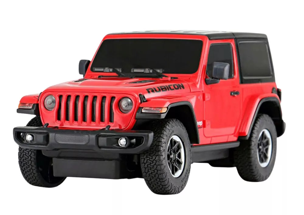 JEEP Wrangler JL Rubicon RC 1:24 – Raudonas bekelės automobilis