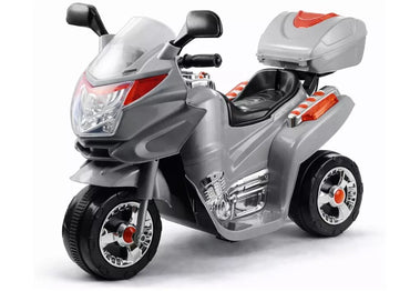 Sidabrinis vaikiškas elektrinis motociklas HC8051