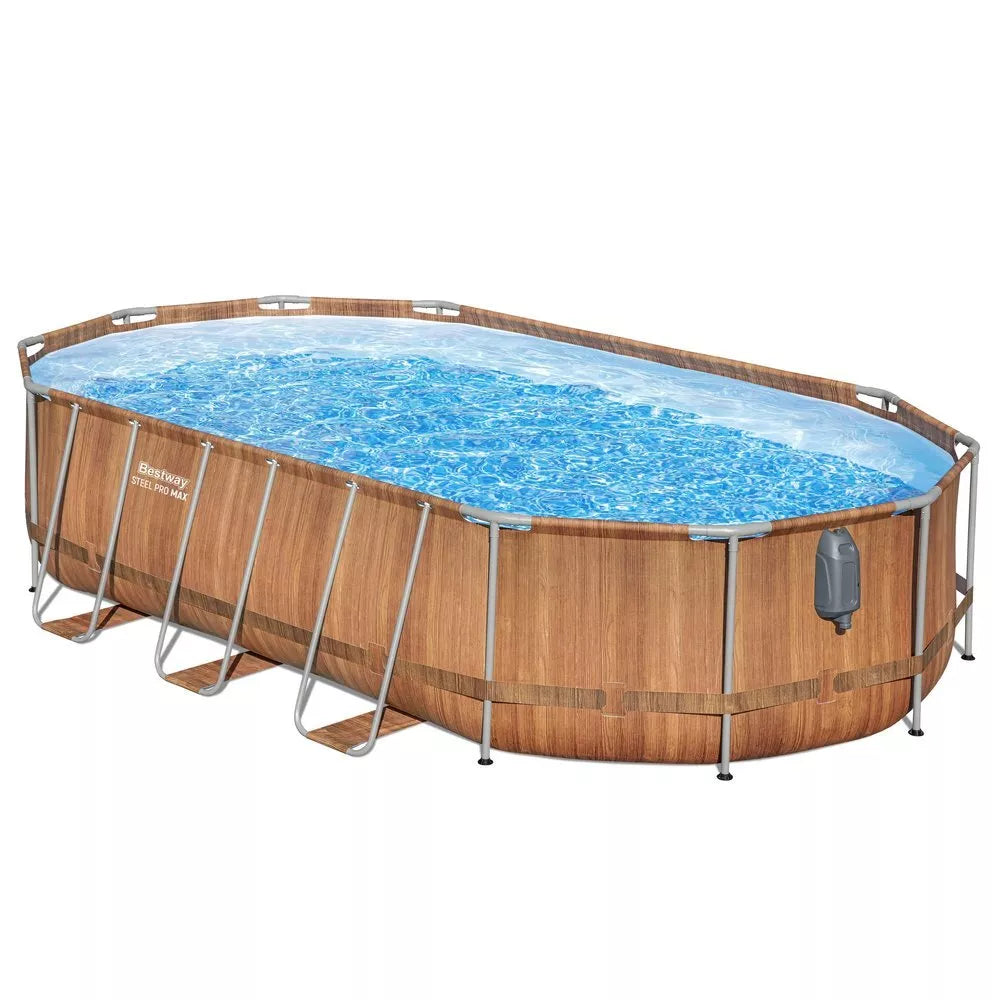 Bestway Power Steel stačiakampis karkasinis baseinas 610 x 366 x 122 cm