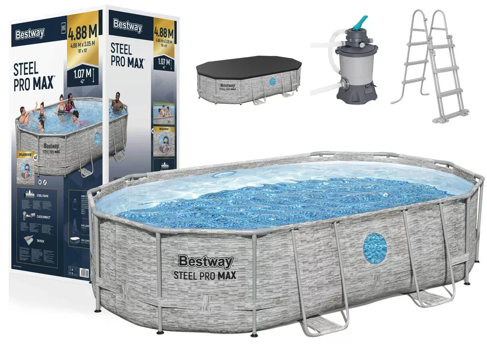Bestway stačiakampis karkasinis baseinas 427 x 250 x 100 cm