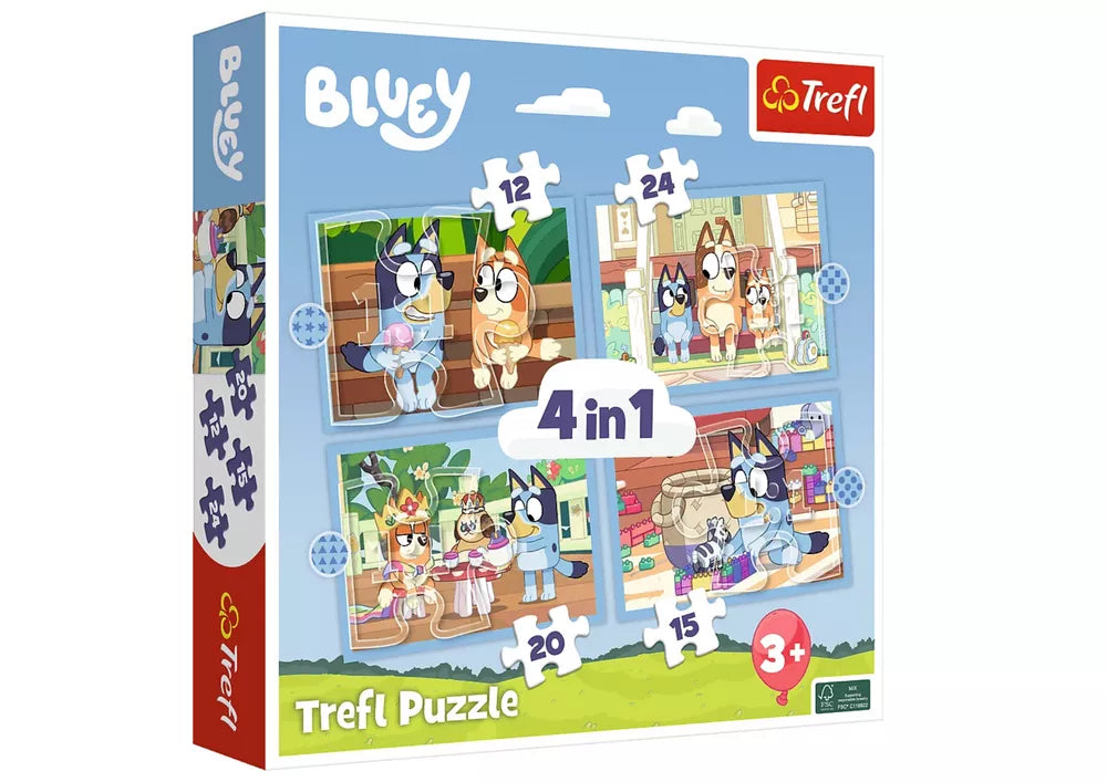 Dėlionės 4in1 „Bluey ir jos pasaulis“