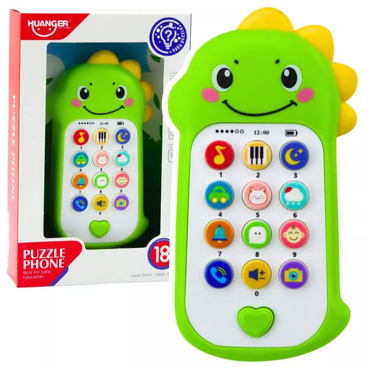 Dinozauro formos žaislinis telefonas