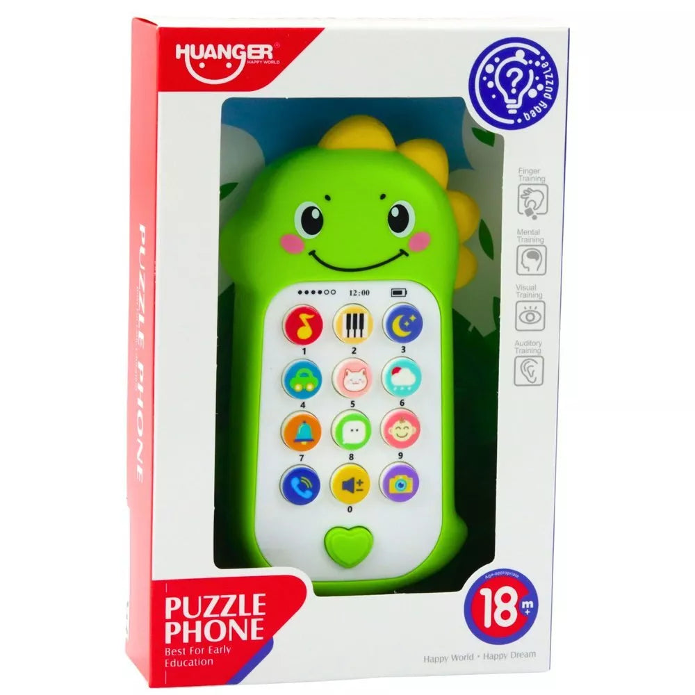 Dinozauro formos žaislinis telefonas