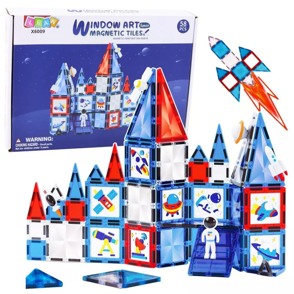 58 dalių magnetinis kosmoso konstruktorius