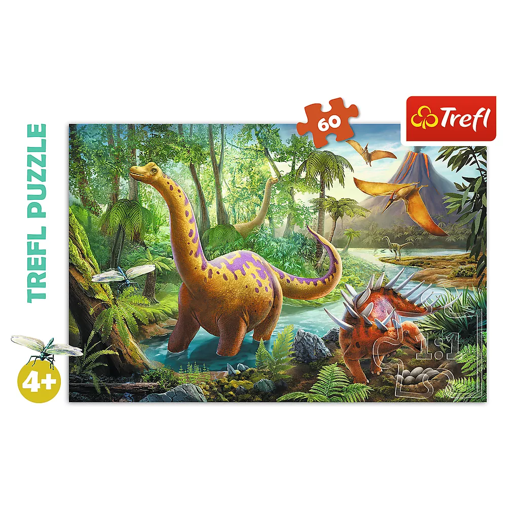 Dėlionė „Dinozaurų žygis“ – 60 detalių