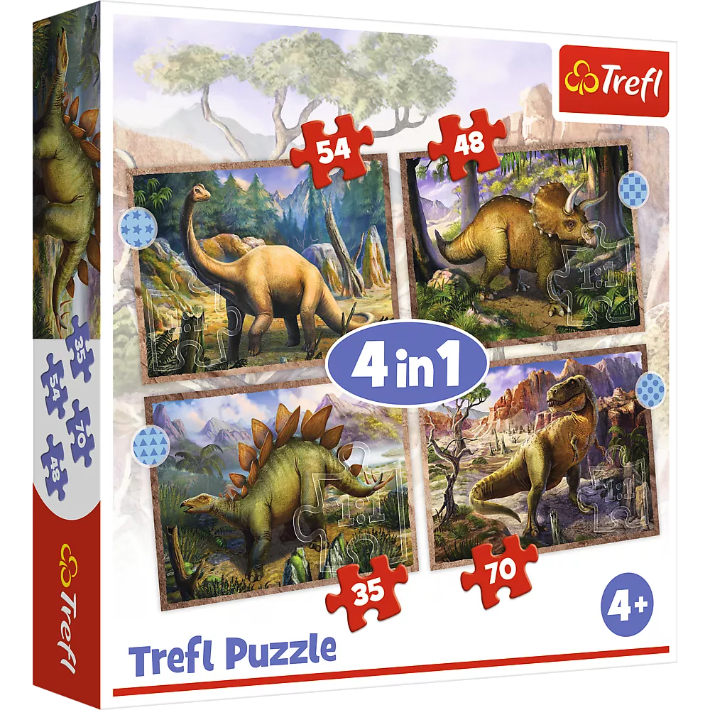 Dėlionė – 4in1 dinozaurai