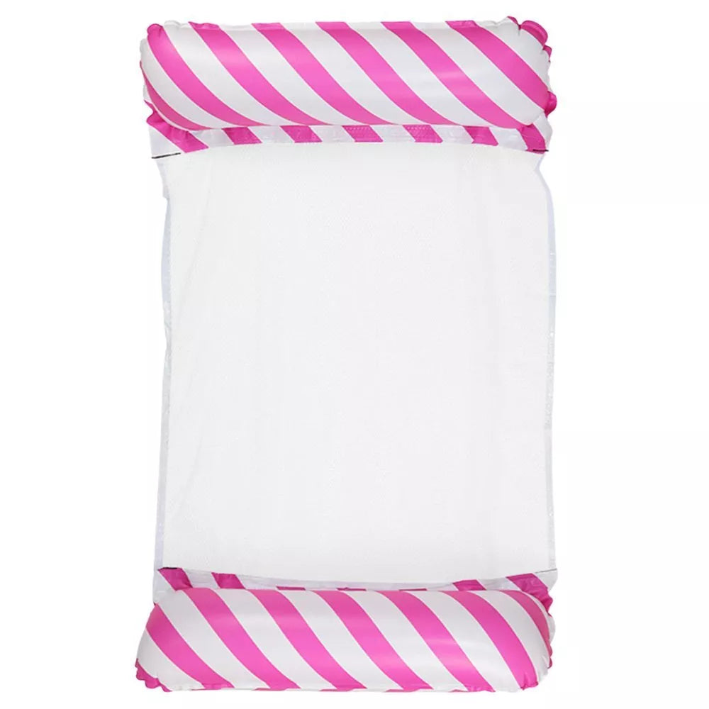 Pripučiamas vandens hamako tipo čiužinys–gultas, balta ir rožinis, 120 × 70 cm