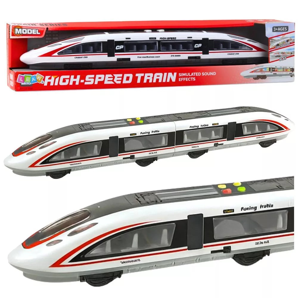 Modernus Fuxing Trains keleivinis traukinys su šviesomis ir garsais