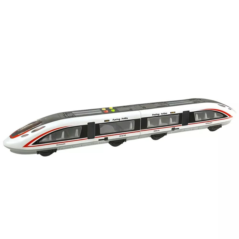 Modernus Fuxing Trains keleivinis traukinys su šviesomis ir garsais