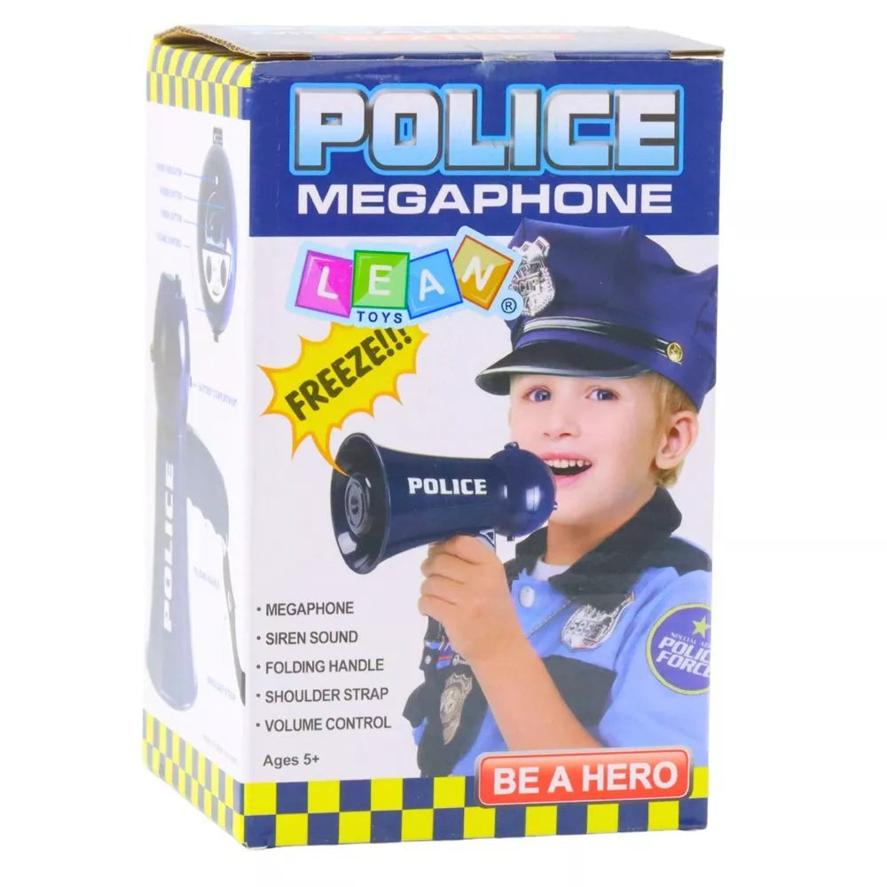 Policijos megafonas vaikams su garso efektais
