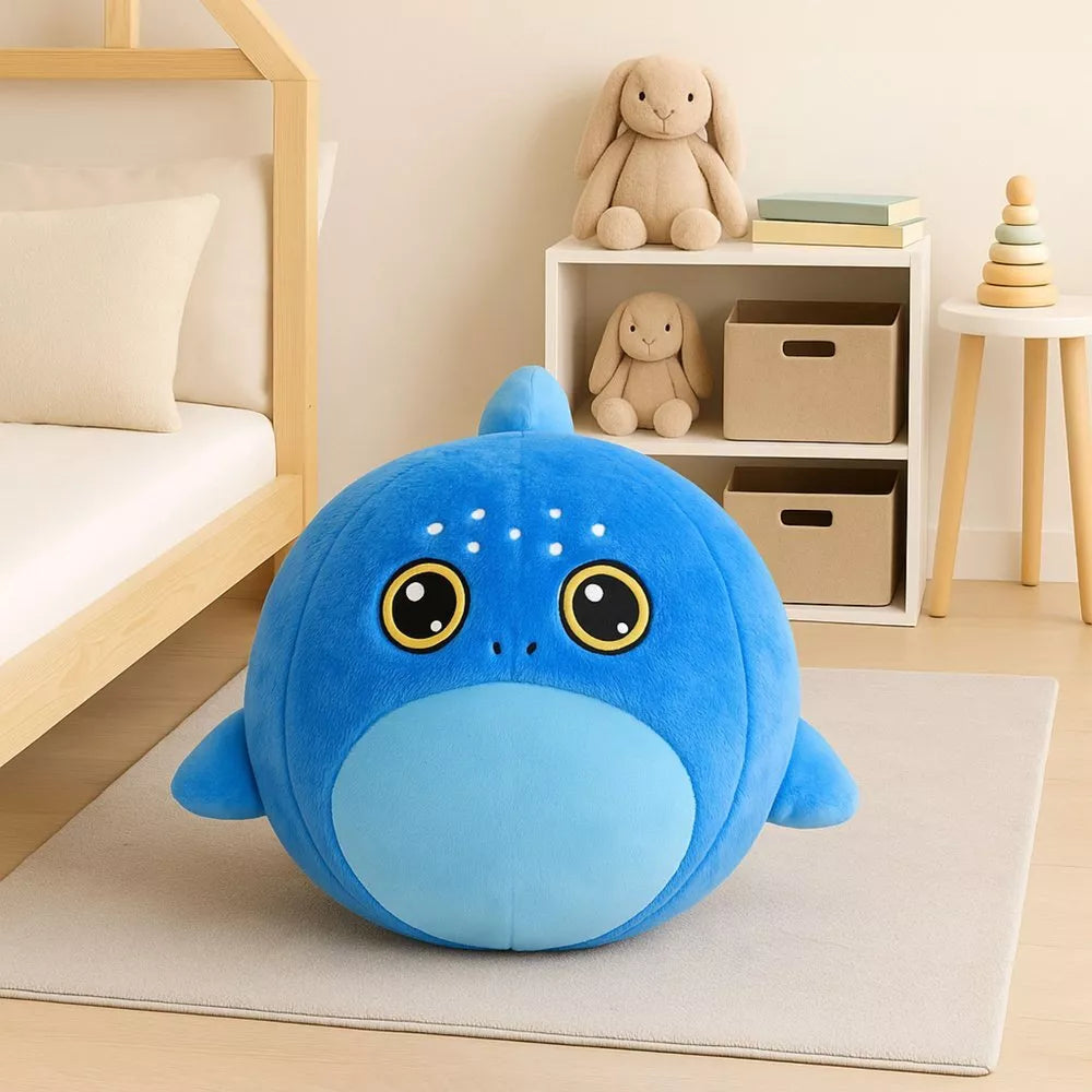 BigCutePet pliušinis šokinėjantis kamuolys – augantis rykliukas, 50 cm