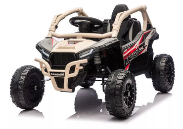 Kawasaki JS330 24V elektromobilis vaikams – juodai smėlinis modelis