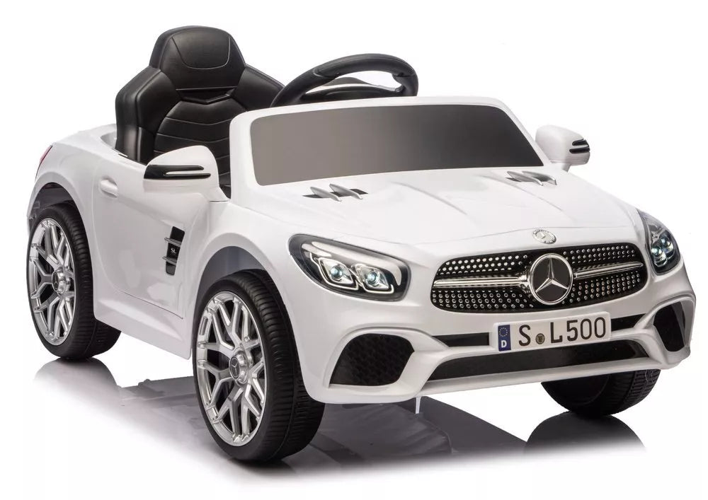 S506 baltas elektromobilis vaikams – Mercedes SL500
