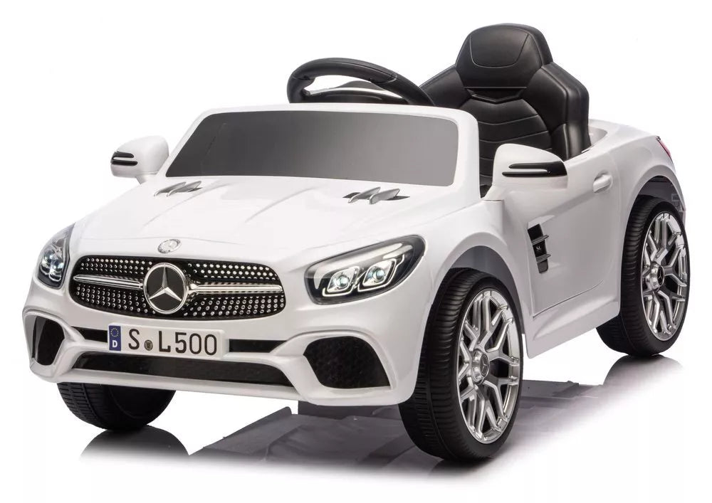 S506 baltas elektromobilis vaikams – Mercedes SL500