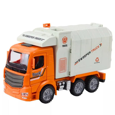 Miesto šiukšliavežis su šviesomis, garsais ir „bump & go“ mechanizmu