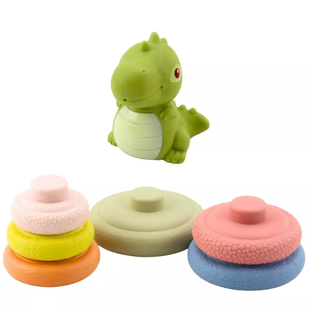 ECO sensorinė piramidė iš minkštos gumos – dinozauro tema