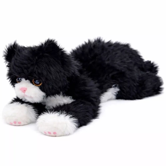 Pliušinis juodai baltas katinas, 38 cm