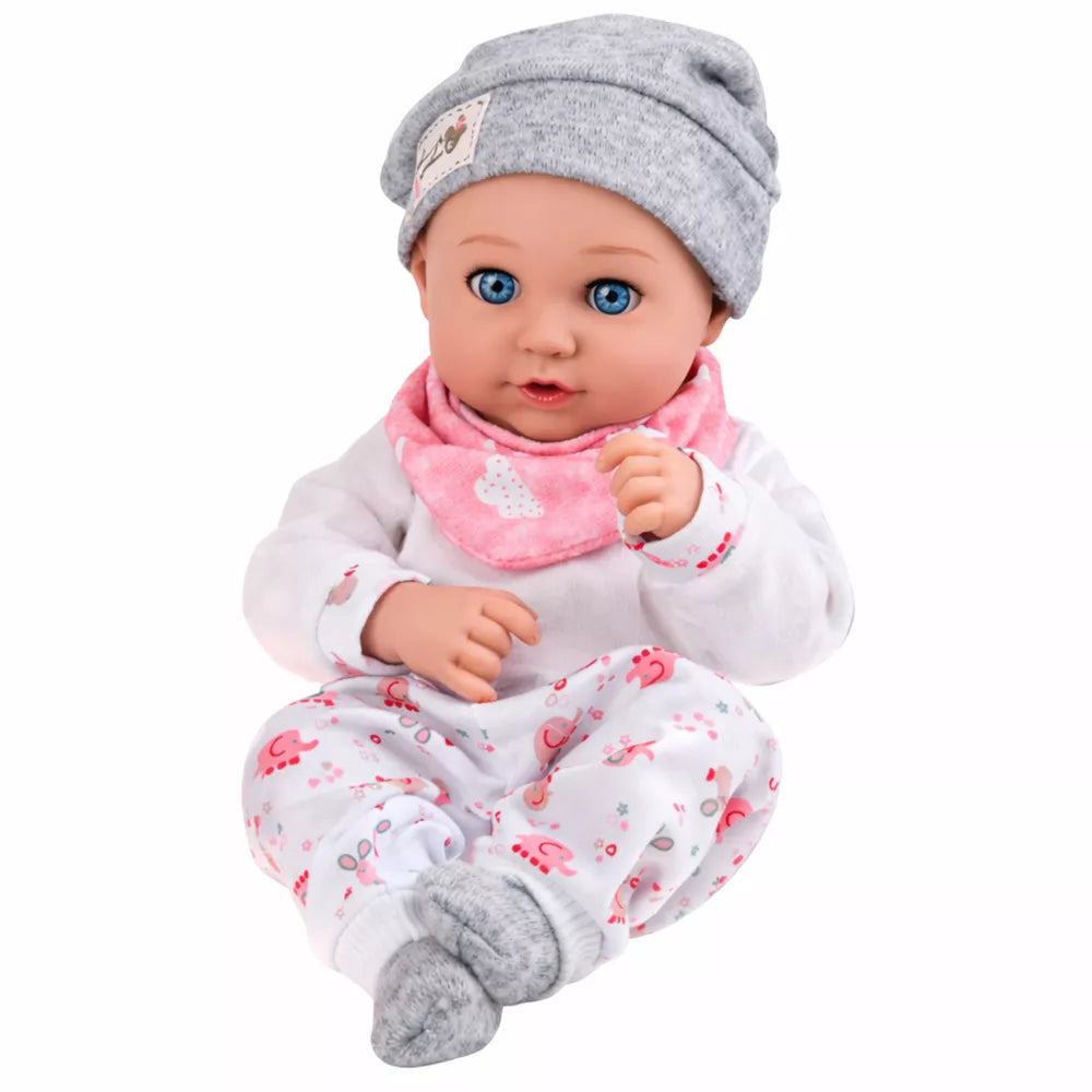 Kūdikio lėlė su maitinimo priedais – 28 cm