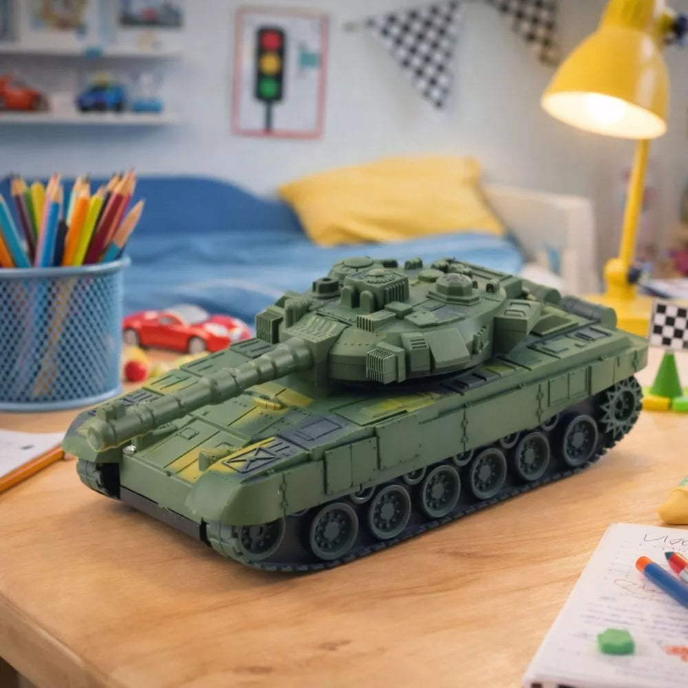 T90 nuotolinio valdymo tankas – 1:18 mastelis, karinė žalia spalva