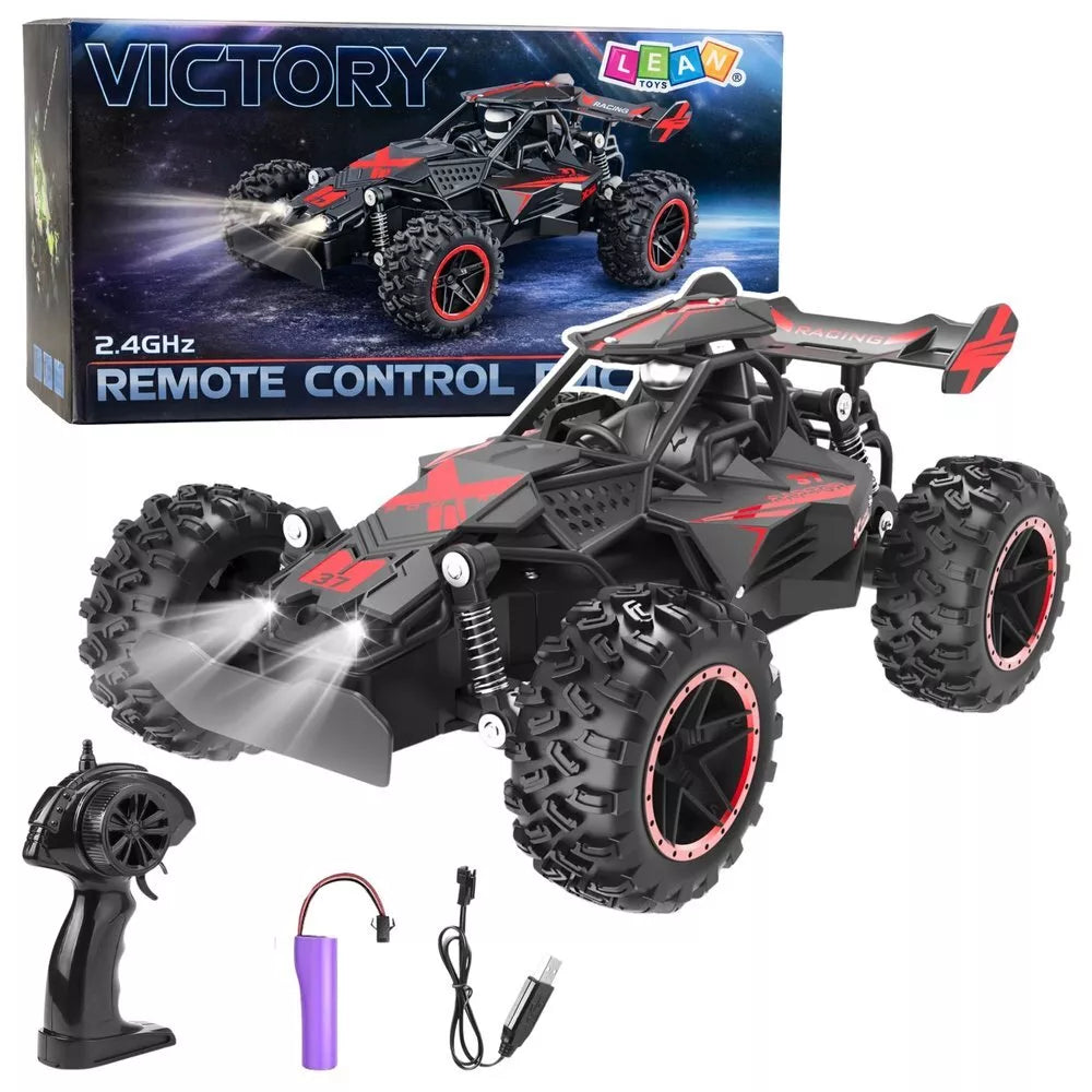 Raudonas 1:18 mastelio RC bekelės automobilis – iki 20 km/h