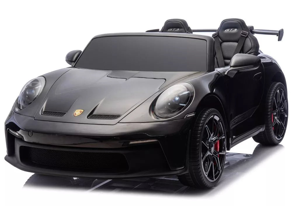 DK‑P911 Porsche GT3 juodos spalvos akumuliatorinis automobilis vaikams