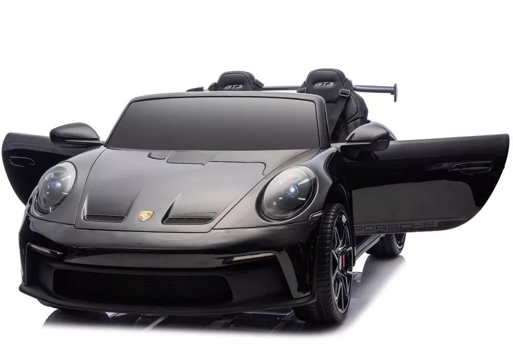 DK‑P911 Porsche GT3 juodos spalvos akumuliatorinis automobilis vaikams