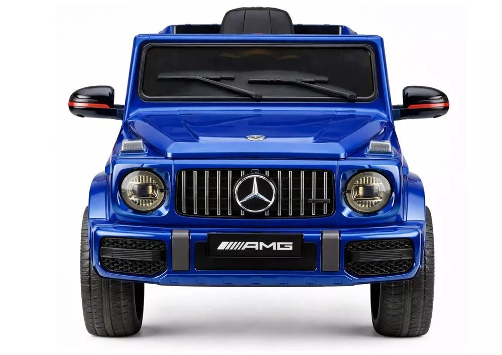 Mercedes AMG G 63 – elektrinis vaikiškas mėlynas automobilis