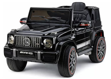 Mercedes AMG G 63 – elektrinis vaikiškas juodas automobilis