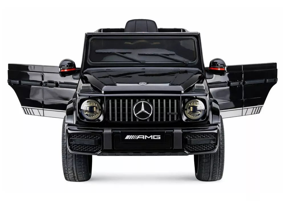 Mercedes AMG G 63 – elektrinis vaikiškas juodas automobilis