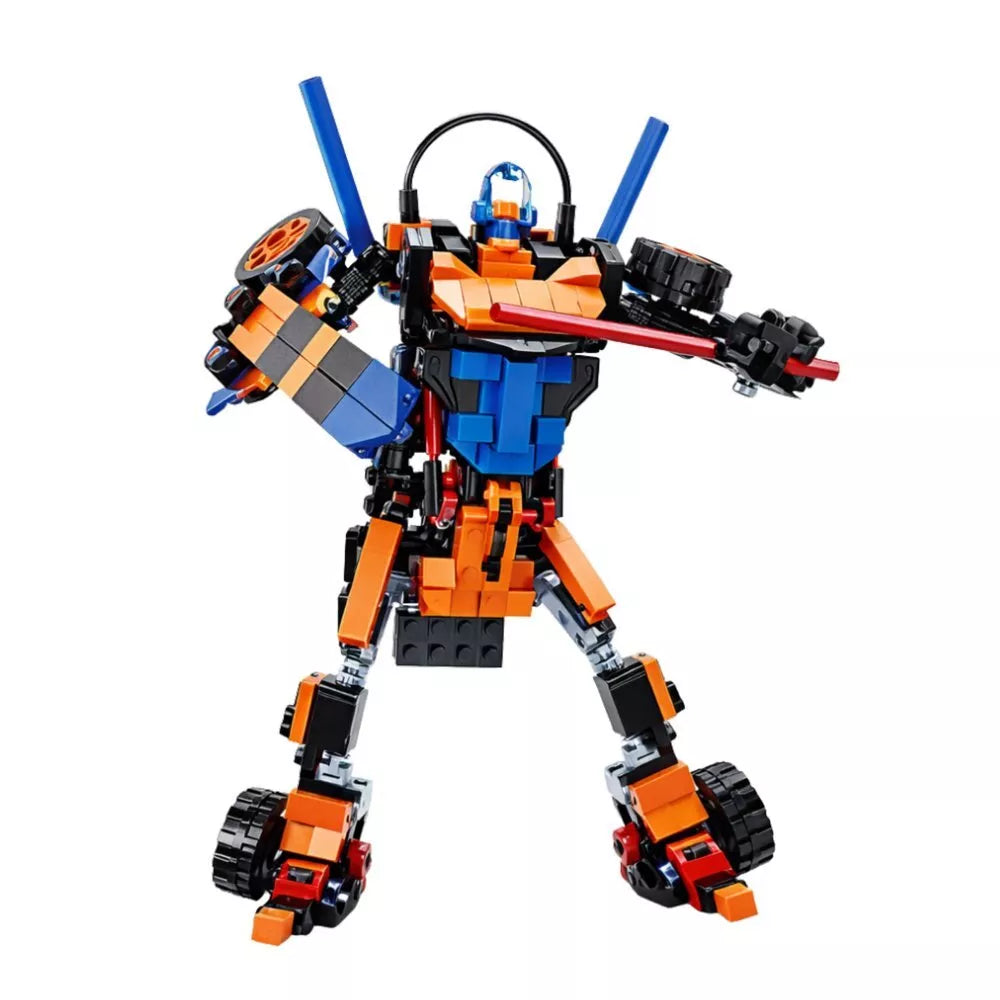 2in1 oranžinis lenktyninio roboto konstruktorius 322vnt