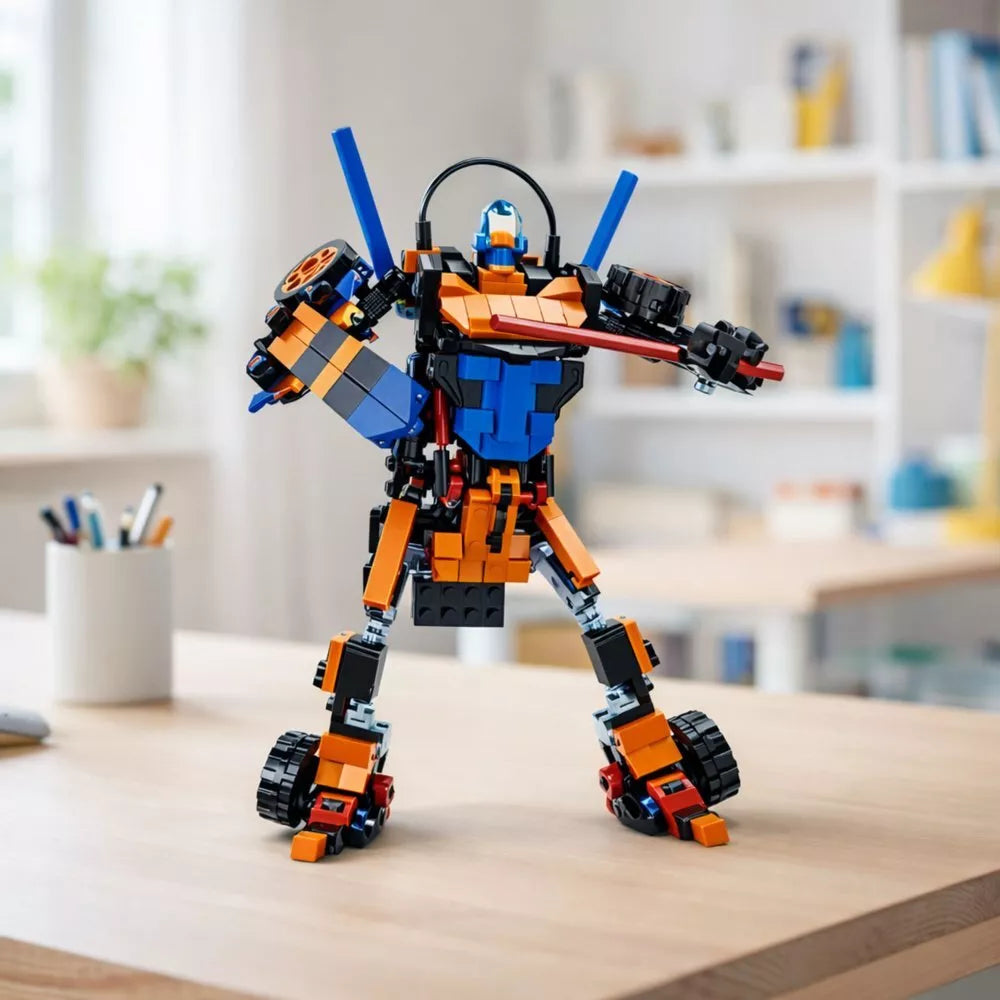 2in1 oranžinis lenktyninio roboto konstruktorius 322vnt