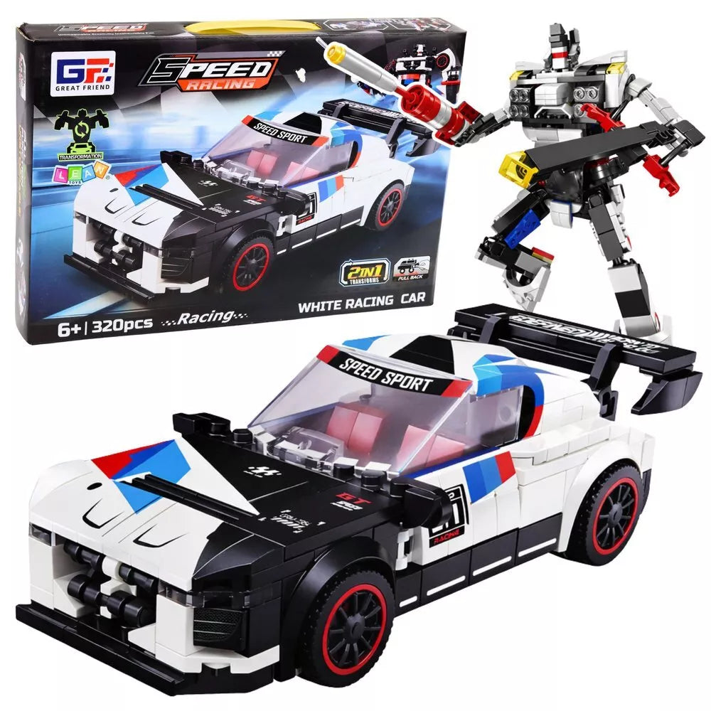 2in1 sportinis automobilis ir robotas konstruktorius 320 vnt.