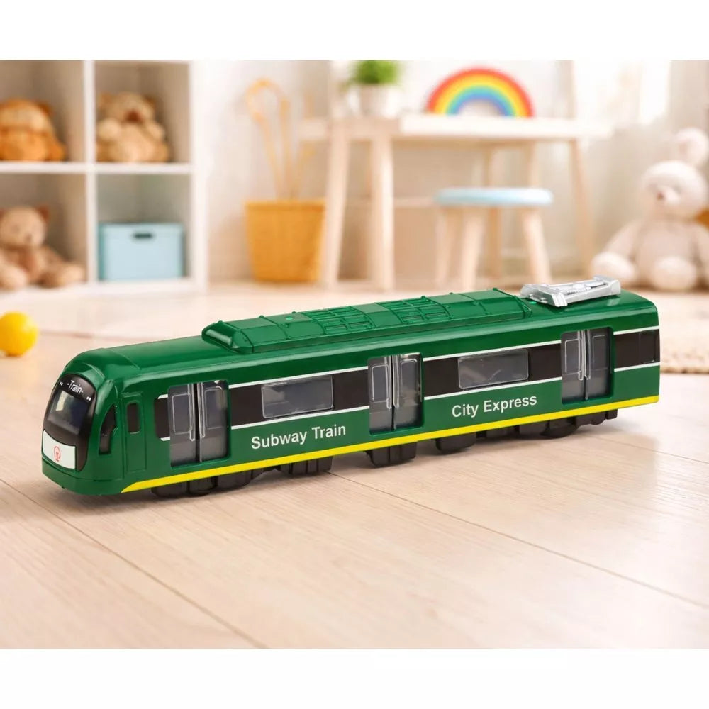 Žalias miesto ekspreso metro traukinys