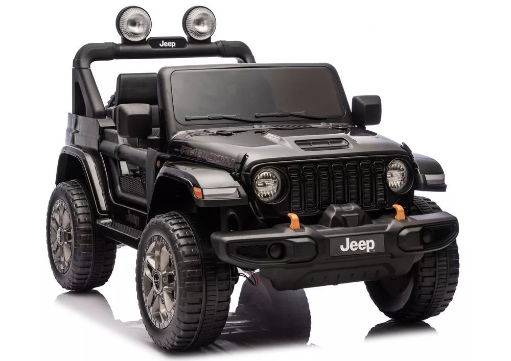 Jeep Rubicon 4×4 DK‑JWR556 – 24V, 4×200W, juodas elektromobilis vaikams